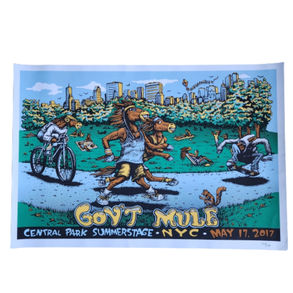 2017 GOV'T MULE CENTRAL PARK SUMMERSTAGE NYC POSTER